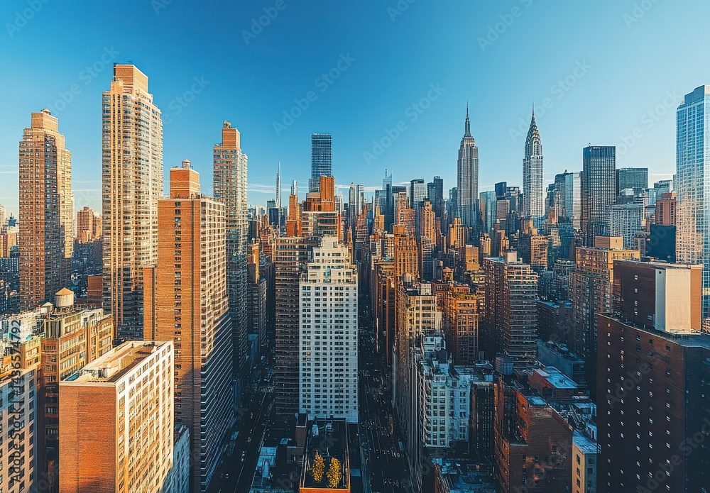 Obraz premium Pixelated City Skyline at Sunset