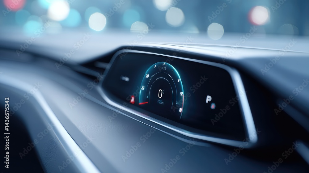 close-up of sleek futuristic vehicle dashboard clean lines and streamlined controls with copy space close-up of sleek futuristic vehicle dashboard clean lines and streamlined controls with copy space