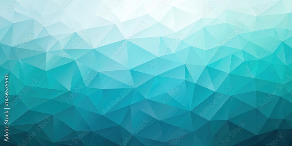 Fototapeta premium Abstract Teal and White Geometric Low Poly Background Design for Presentations and Digital Media