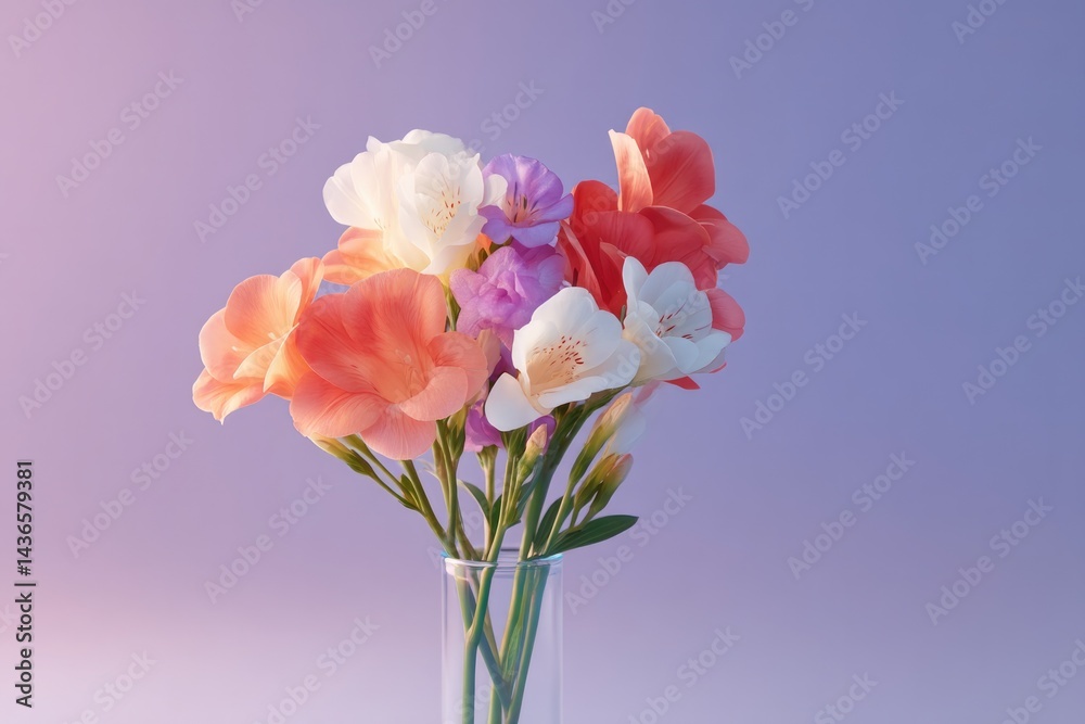 Obraz premium vibrant color background with vivid hues enhances minimalistic romantic setup