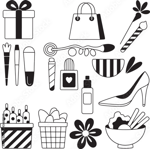 vector set of christmas icons