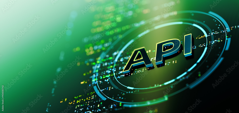 API - Application Programming Interface Concept. Digital Communication and Software Development API - Application Programming Interface Concept. Digital Communication and Software Development