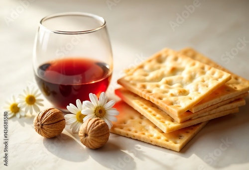 Crisp Crackers, Red Wine, and Chamomile A Simple Still Life