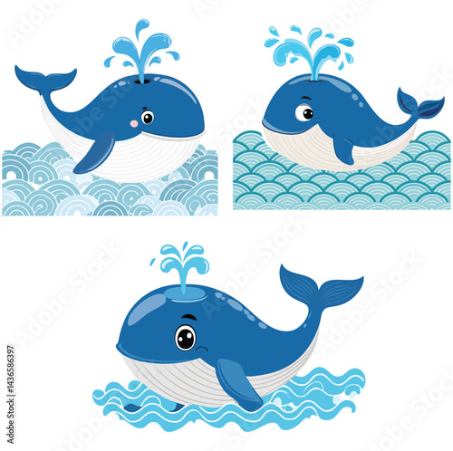 Cute Whale Illustration