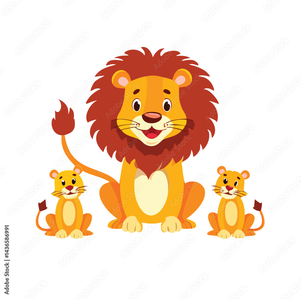 Cute Lion Illustration Cute Lion Illustration