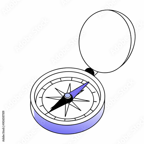 Compass Vector SVG - Directional Navigation Icon