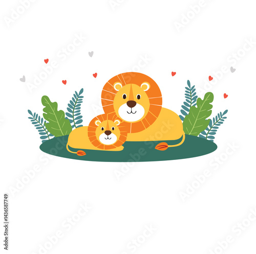 Cute Lion Illustration