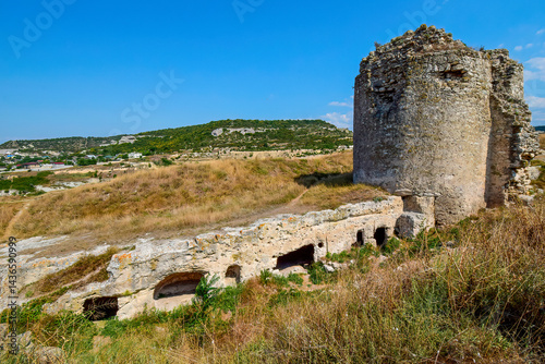 Photo of a fragment of an old ruined fortress