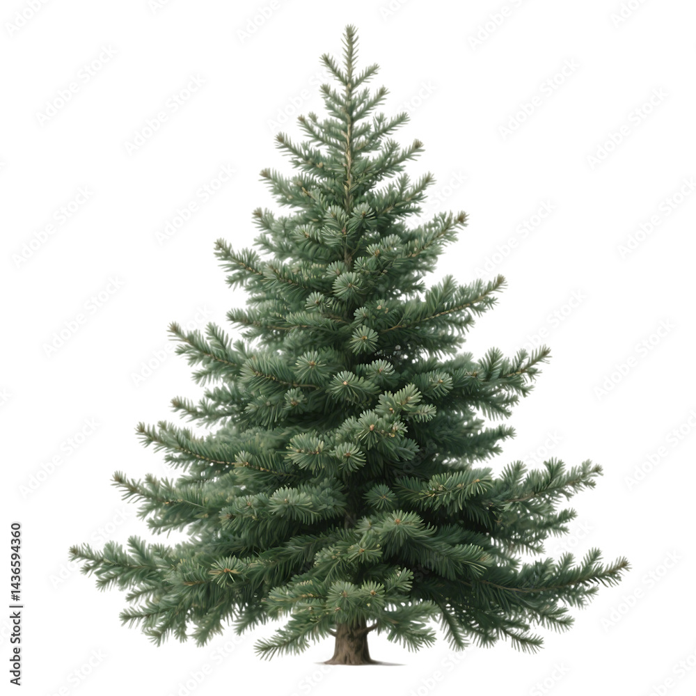 Majestic pine tree, coniferous evergreen 