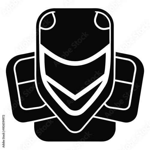 Cute Goalie Blocker Isolated Vector Illustration