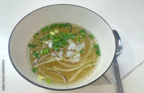 Vietnamese traditional broth with herbs and spices
