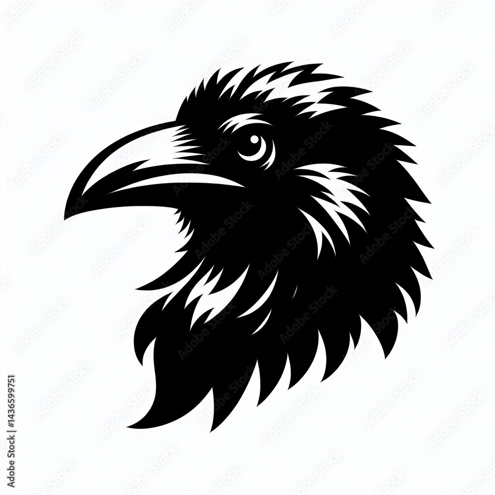 Fototapeta premium Crow Silhouette Vector