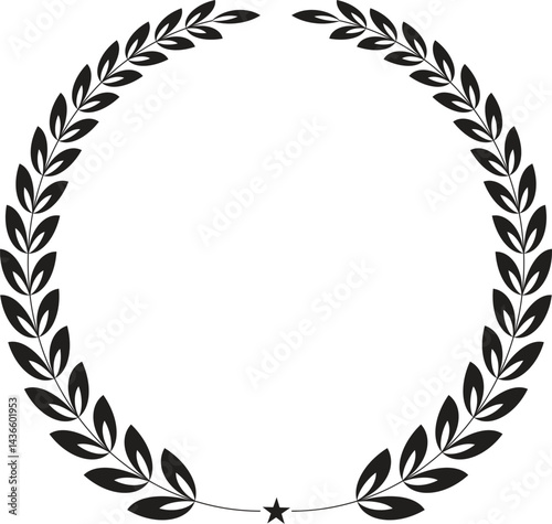 Obraz na płótnie laurel wreath vector illustration w salonie