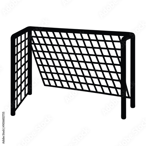 vector illustration of cute goal net