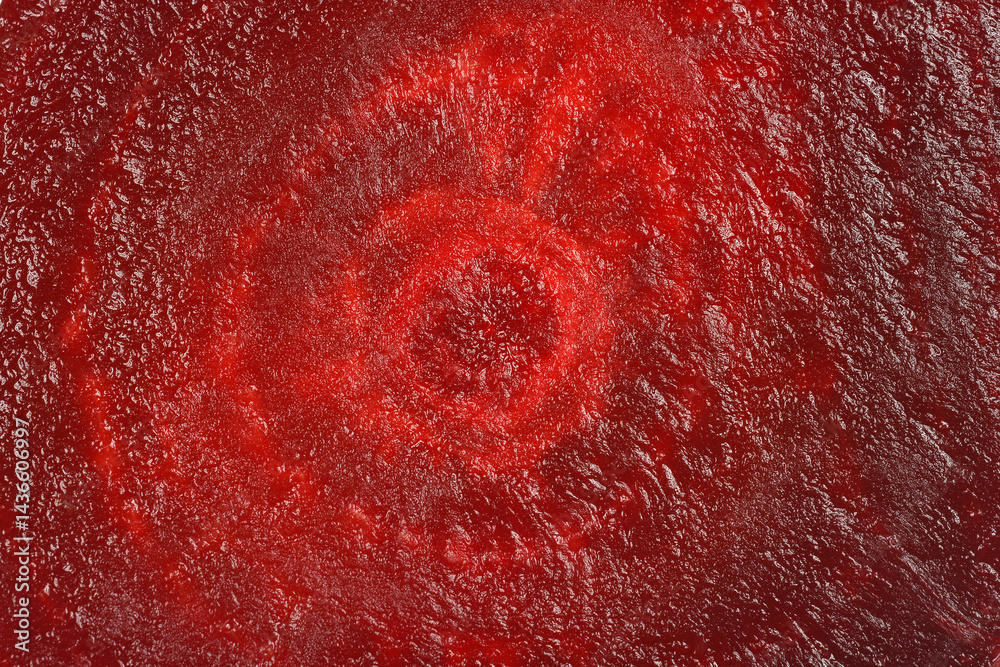 A close-up shot reveals the deep red and textured surface of a sliced beetroot, showcasing its concentric rings