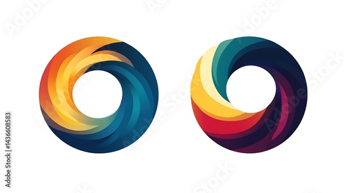 Dynamic gradient circular swirl logo concept colorful stylish theme for brand identity projects image Free Download Dynamic gradient circular swirl logo concept colorful stylish theme for brand identity projects image - GFXLoad