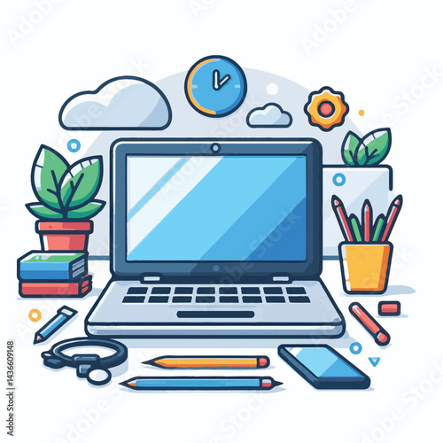 computer, laptop, business, technology, digital, internet, pc, monitor, notebook, communication, screen, modern, desktop, work, background, isolated, blank, display, keyboard, mockup, front, object, d