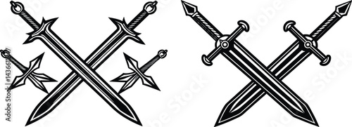 "Epic Fusion: Swords, Shapes, and Hairstyles Design Pack"

