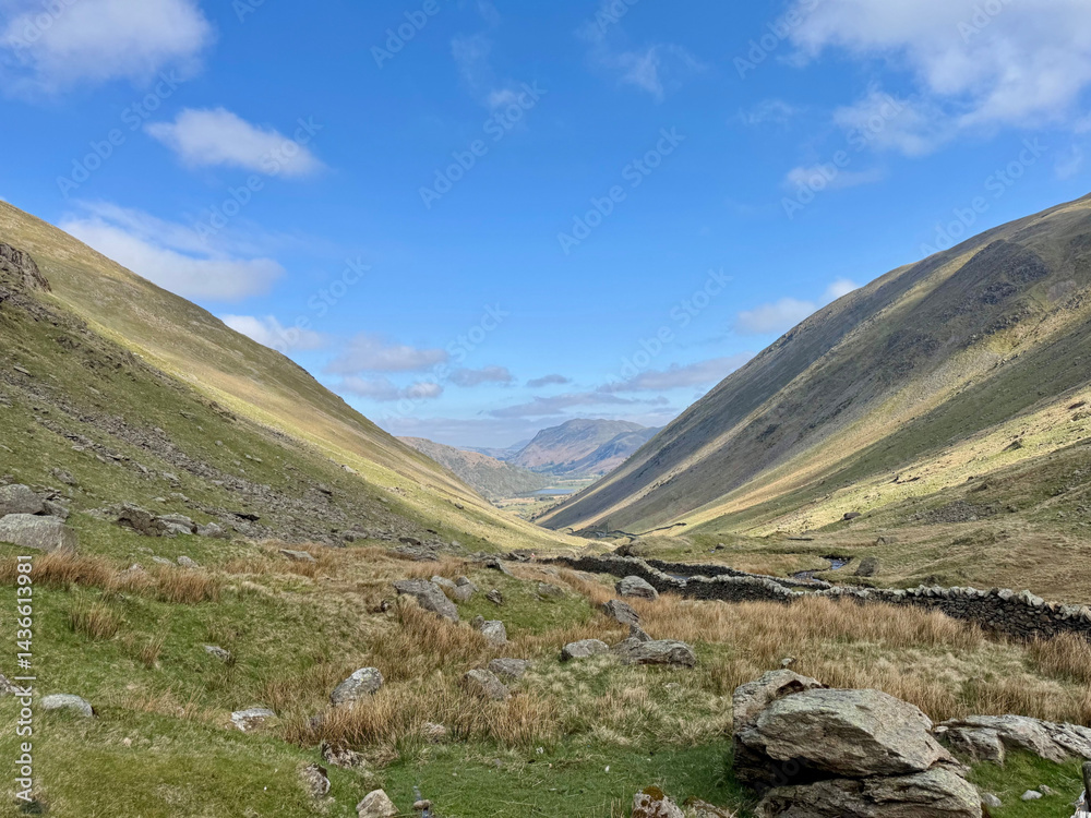 Fototapeta premium mountain landscape with blue sky
