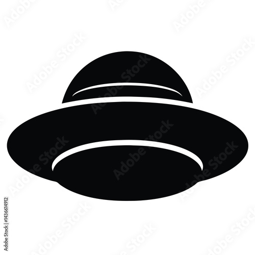 Unidentified Flying Object A Sleek and Simple Black and White Rendition