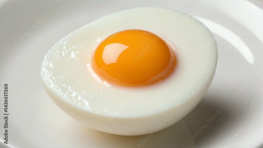 Boiled egg on a plate Boiled egg on a plate