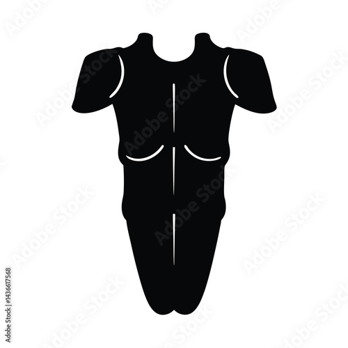 Silhouette of a muscular man's torso, highlighting fitness and body form