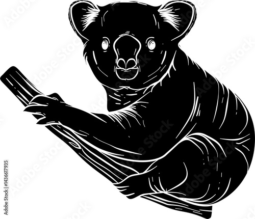 Koala silhouette vector