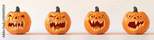 Scary Halloween Pumpkins photo