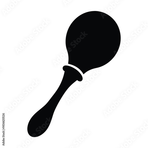 Black and white depiction of vintage medical instrument, likely an enema bulb