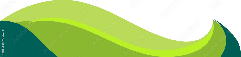 Obraz premium Stylish Green Smooth Flow