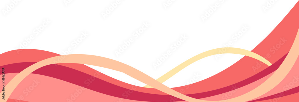 Naklejka premium Minimalist Coral Smooth Flow