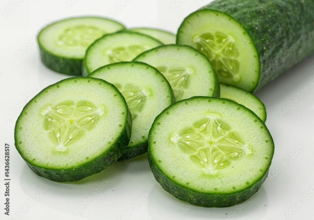 Cucumber and slices Cucumber and slices