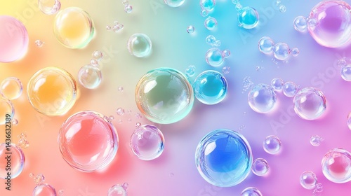 Gradient gliter background with bubble