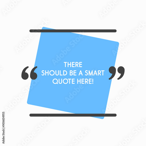Quote frame, text in brackets, speech bubble