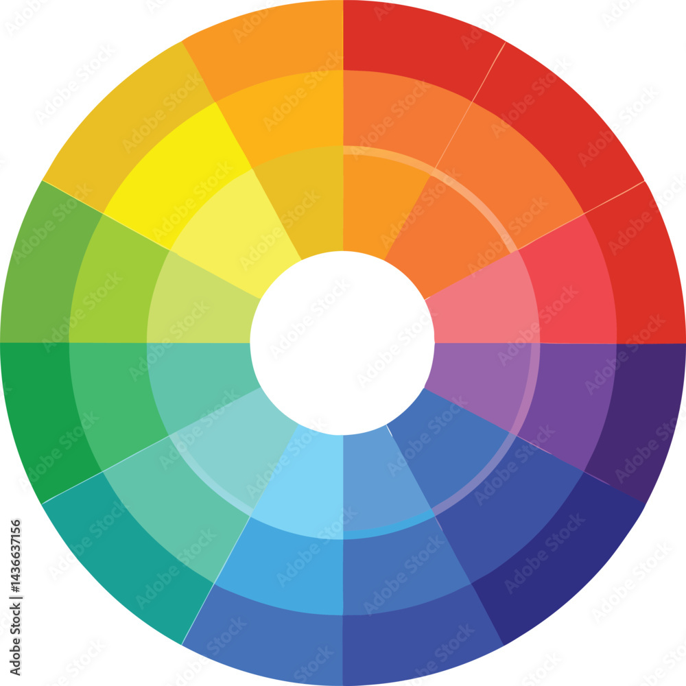 Obraz premium Vibrant Artistic Color Wheel Spectrum with Dynamic Gradient Shades