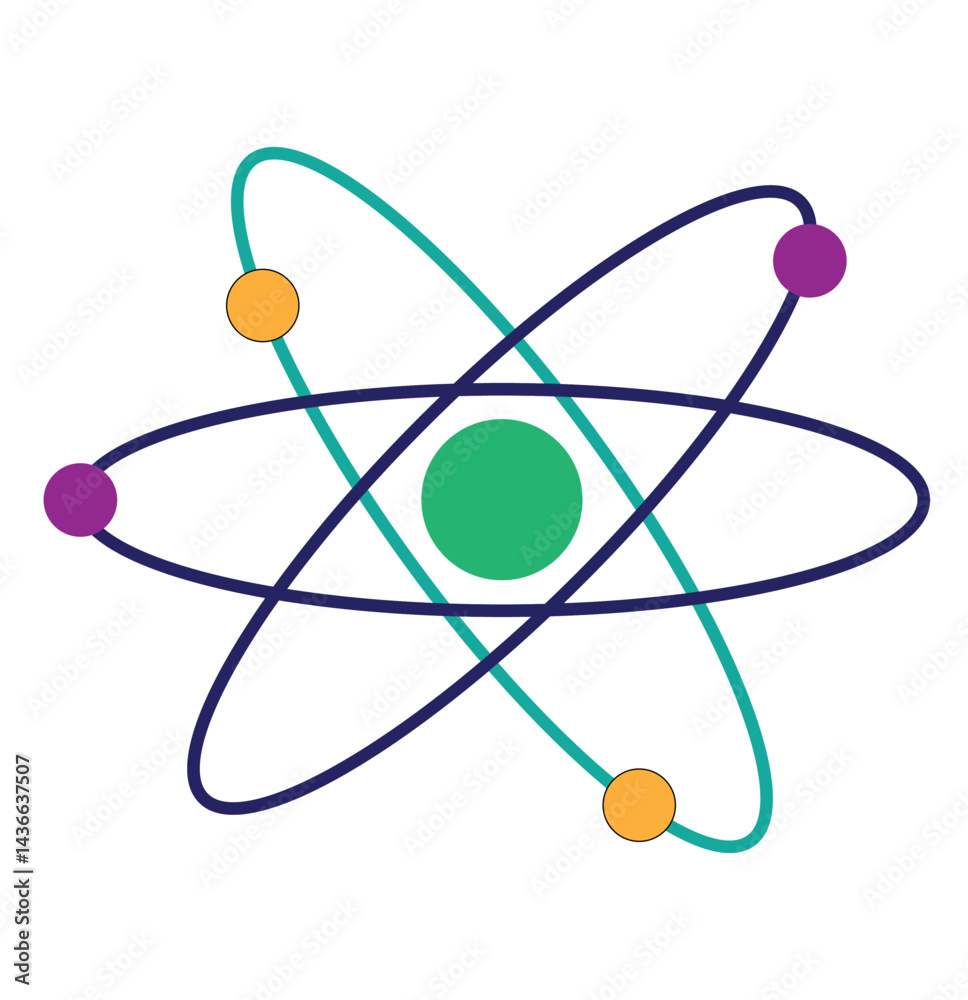 set of atom icons illustration. logo set of atom icons illustration. logo