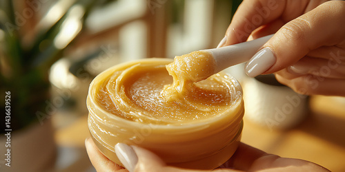 topical application: essential oil-infused lotion for soothing