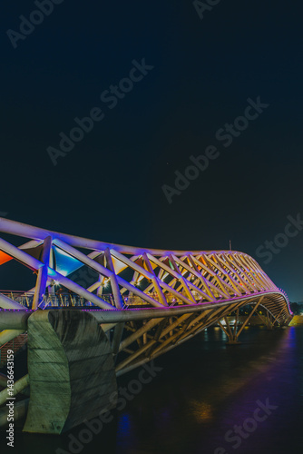 Atal Bridge is a pedestrian triangular truss bridge at Sabarmati Riverfront on Sabarmati River in Ahmedabad, Gujarat. Its design is inspired by kites and was inaugurated in 2022