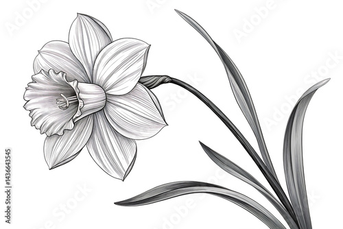 Wallpaper Mural Single Daffodil in Full Bloom Torontodigital.ca