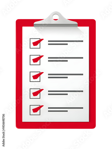 Checklist clipboard task on transparent background