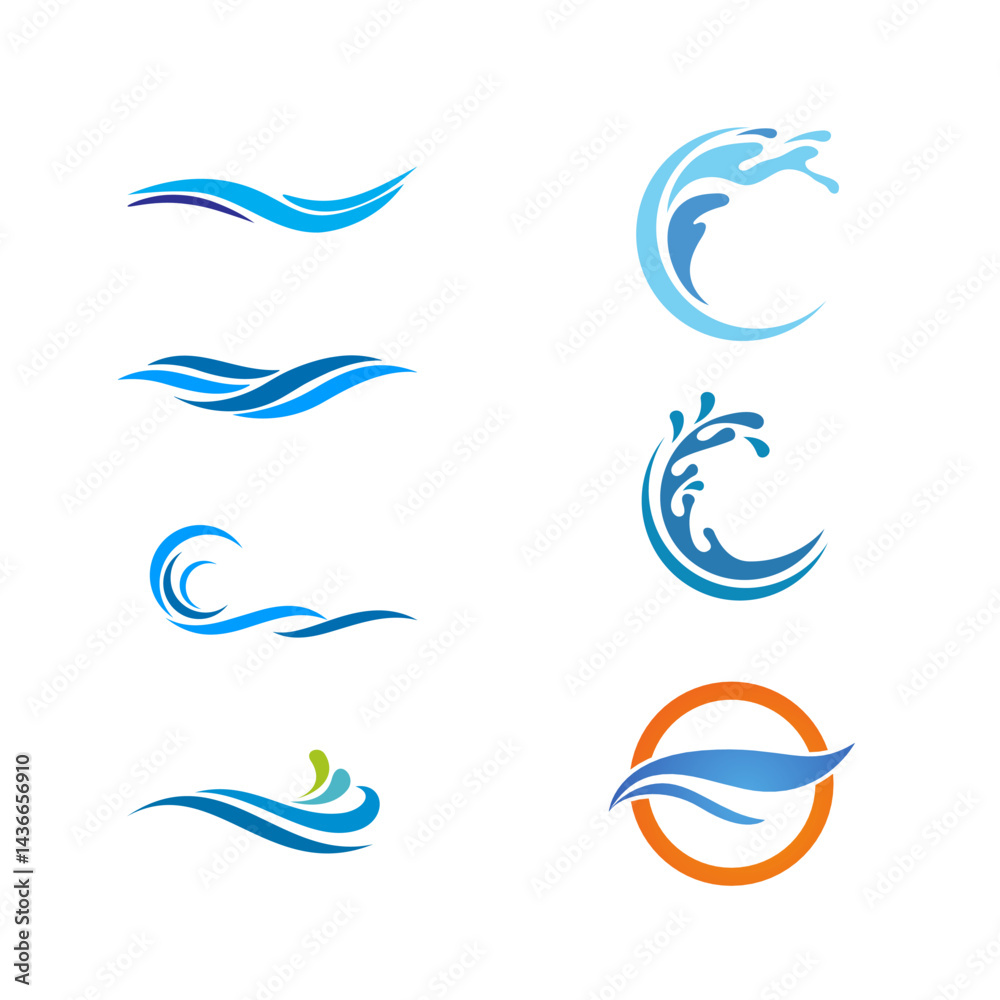 Water Wave Icon – Ocean Wave Symbol, Sea Flow Vector, Fluid Motion Illustration Water Wave Icon – Ocean Wave Symbol, Sea Flow Vector, Fluid Motion Illustration