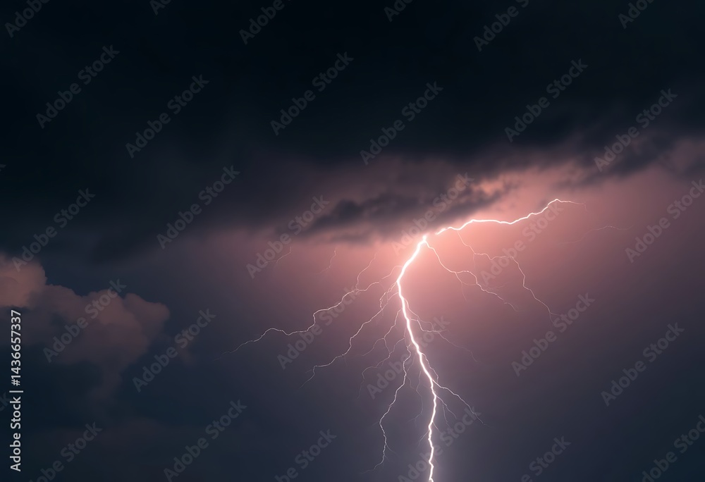 lightning bolt striking through a dark cloudy sky lightning bolt striking through a dark cloudy sky