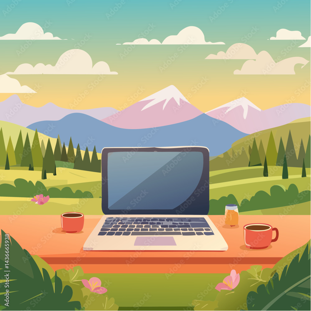 Fototapeta premium landscape in the mountains