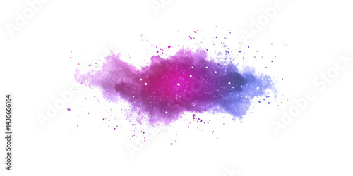 Color smoke explosion on transparent background