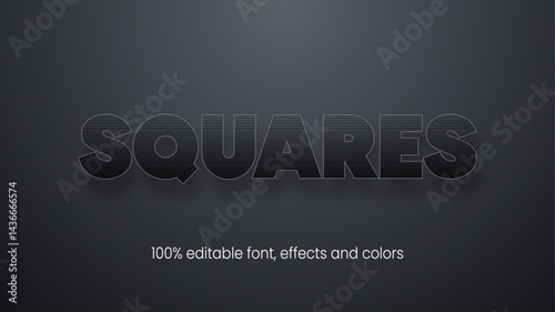 squares font editable effect colours 