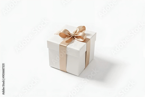Gift Box with Ribbon Isolated