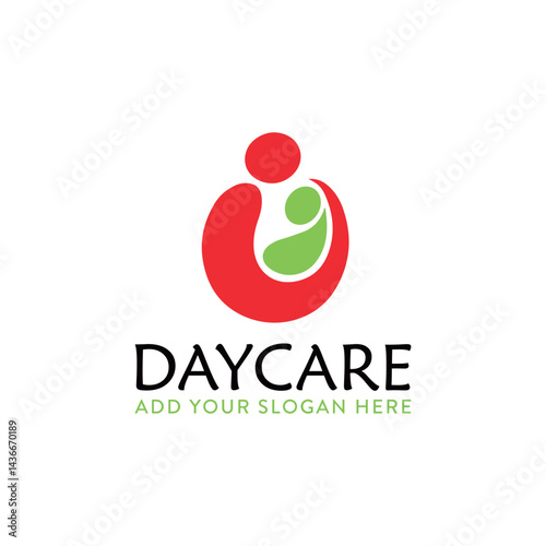 daycare healthcare charity logo design vector