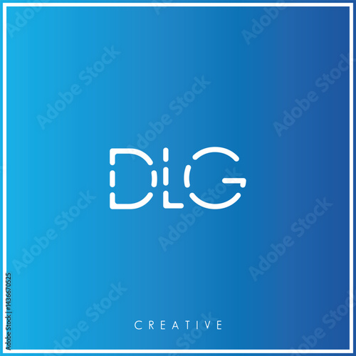 DLG Creative Minimal monogram and logo. Elegant leaves. Modern design. Premium Vector latter logo design. Creative Logo. Vector Illustration logo. letters Logo. Brand Identity Logo. Company Logo.