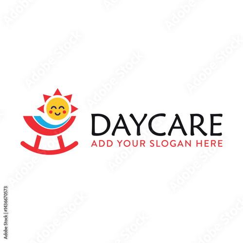 daycare healthcare charity logo design vector