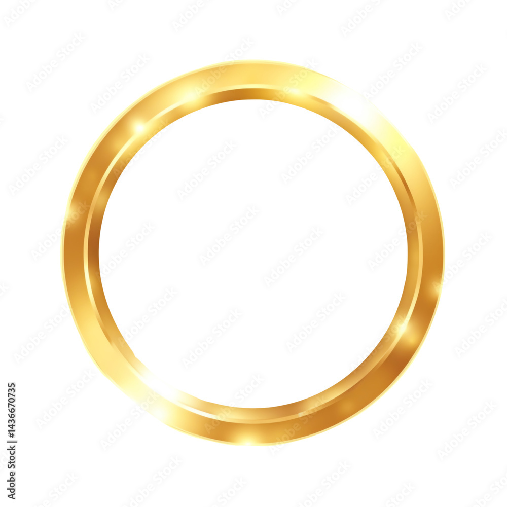 Elegant gold ring design with shiny surface. Elegant gold ring design with shiny surface.